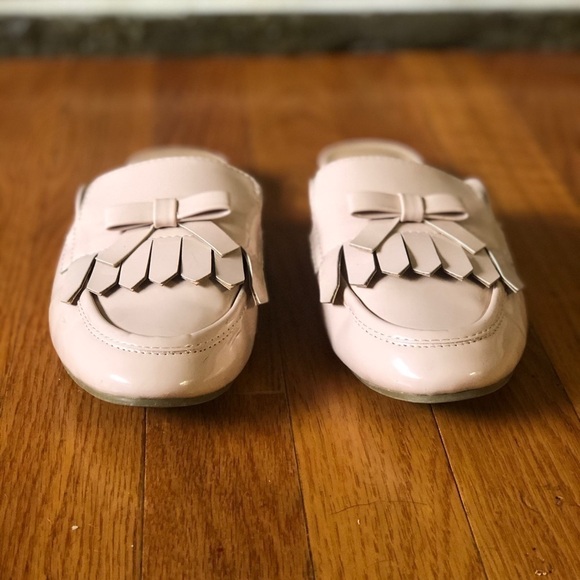 Madden girl patent leather fringed mules pink - Picture 2 of 11